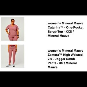 Figs mineral mauve. Xs bottm and xxs top.